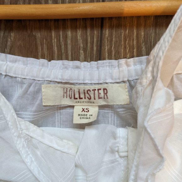 Used (XS) - HOLLISTER White Ruffle Tank - Picture 5 of 6